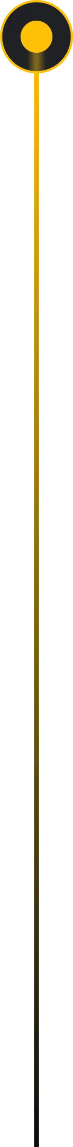 Yellow and black target circle on top of a long yellow vertical line with gradient.