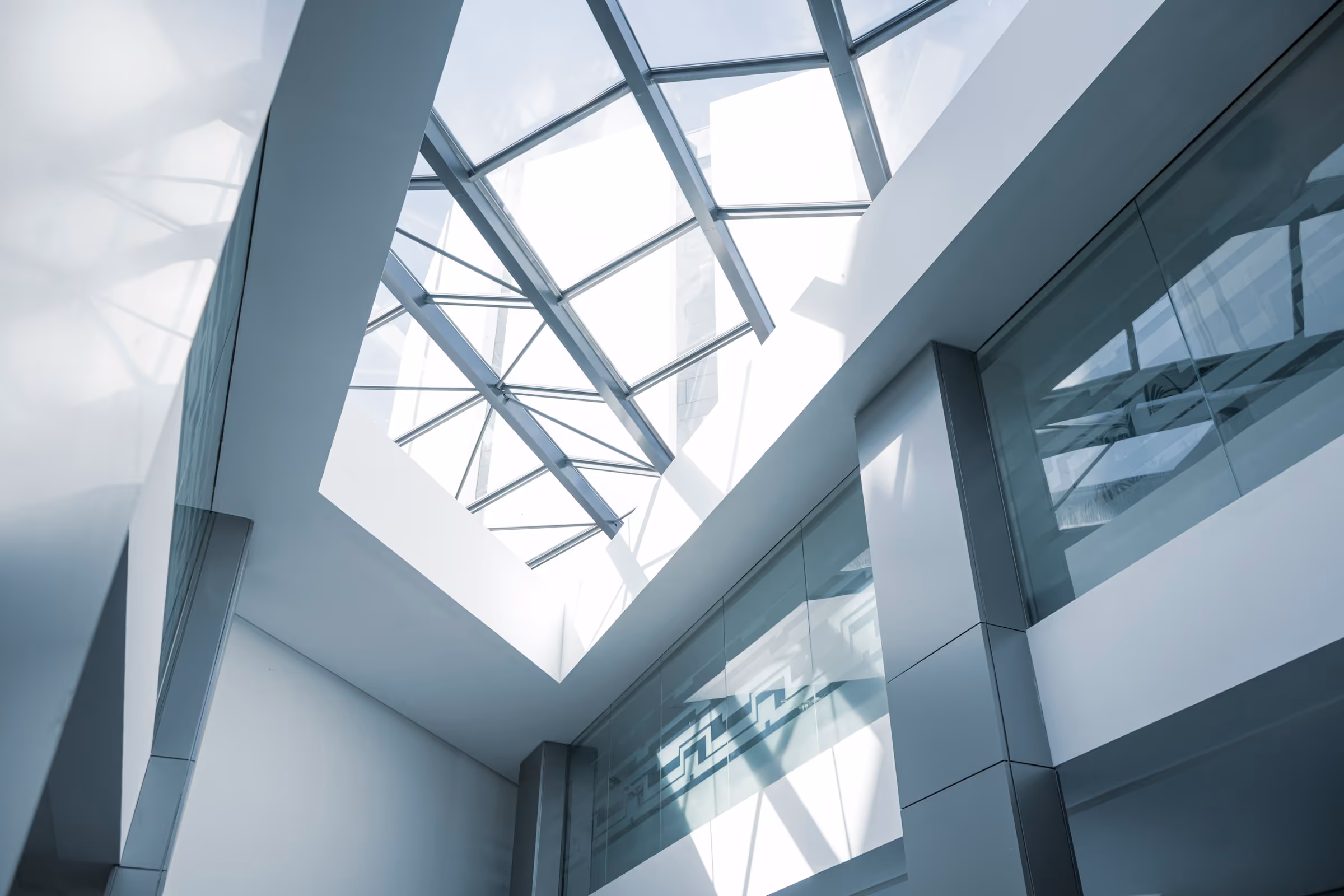 Inside of a modern building