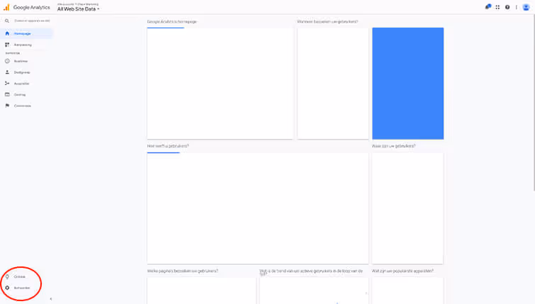 google analytics homepagina
