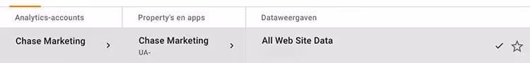 Opzet analytics account