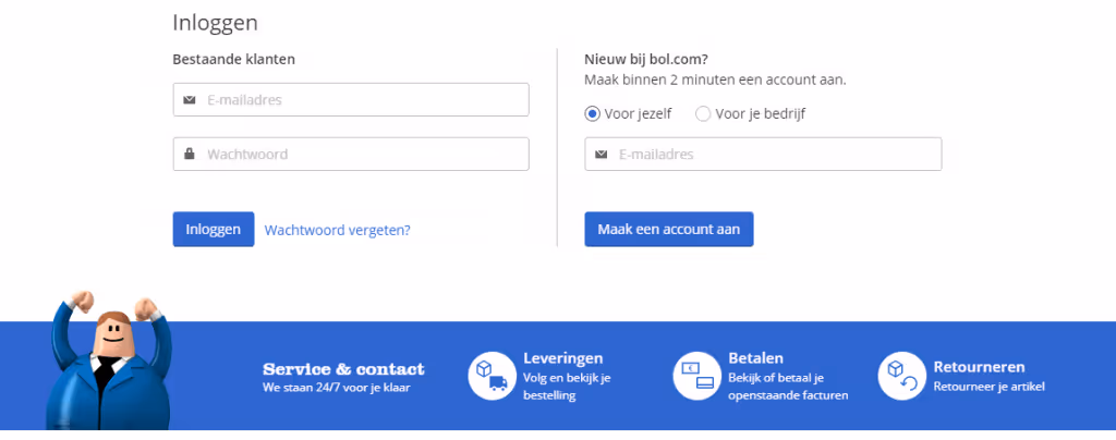 bol.com account aanmaken