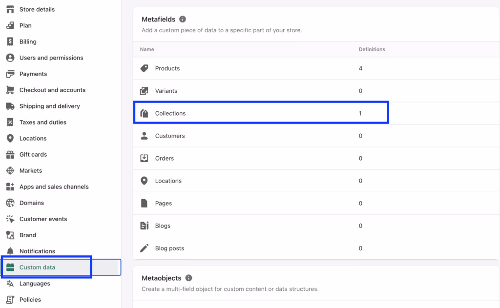 Stap 1: Ga naar je Shopify instellingen