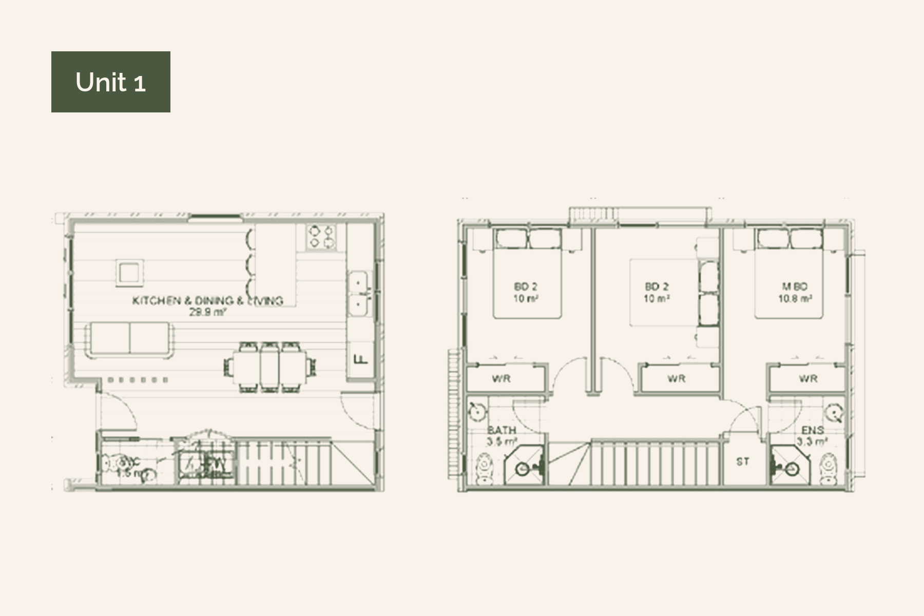 Floor plan for Unit 1, 9 Kesteven Avenue