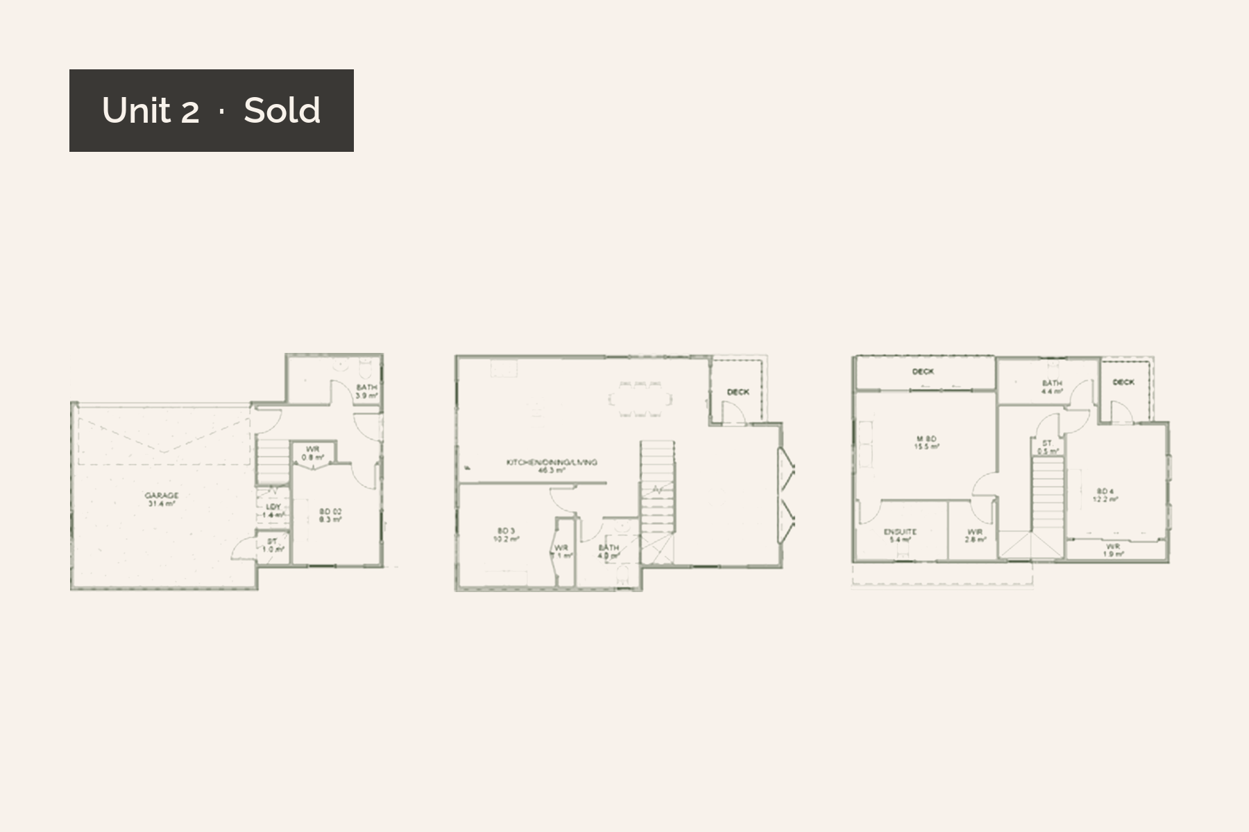 Floor plan for Unit 2, 6 Woodward Avenue