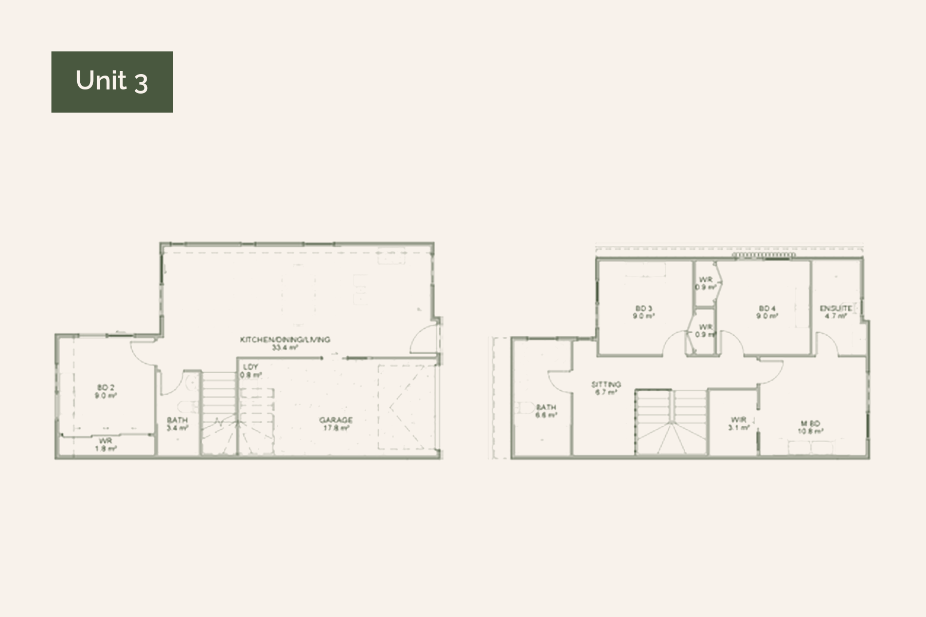 Floor plan for Unit 3, 6 Woodward Avenue