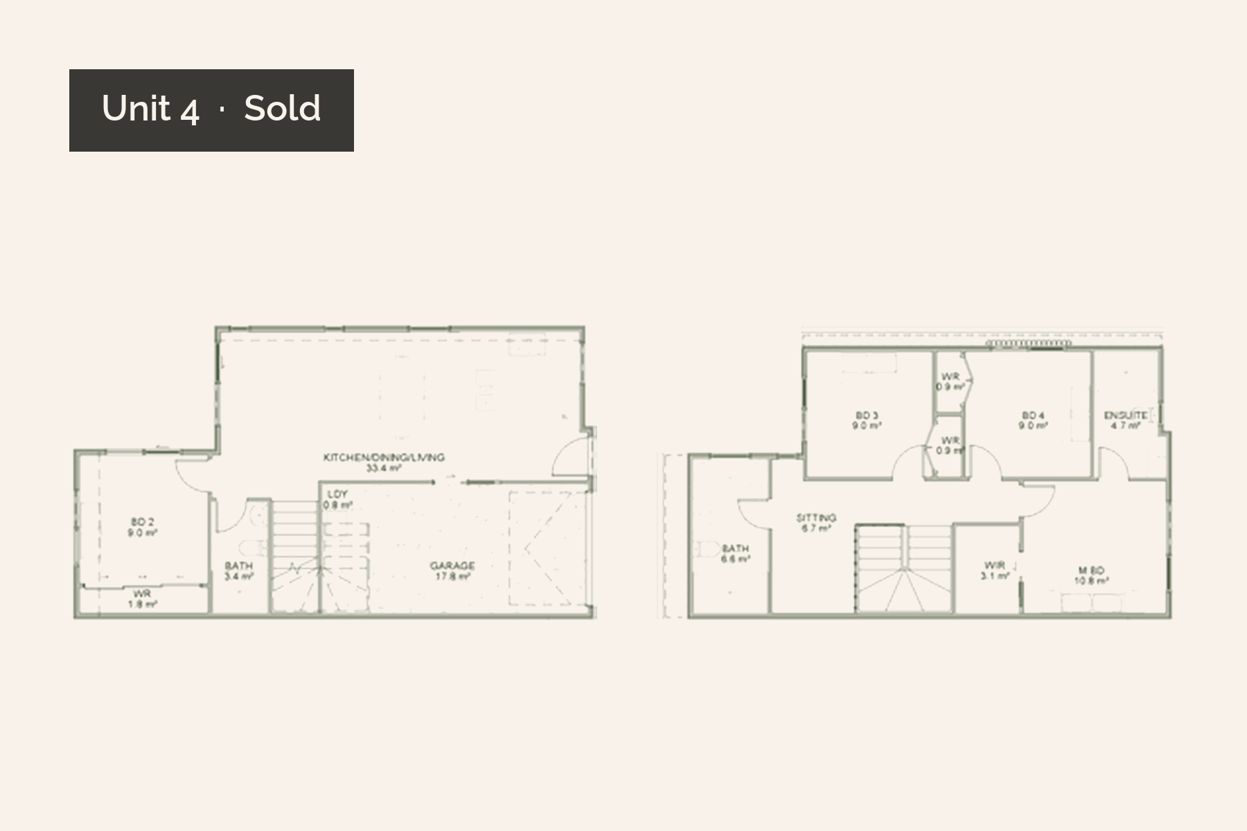 Floor plan for Unit 4, 6 Woodward Avenue