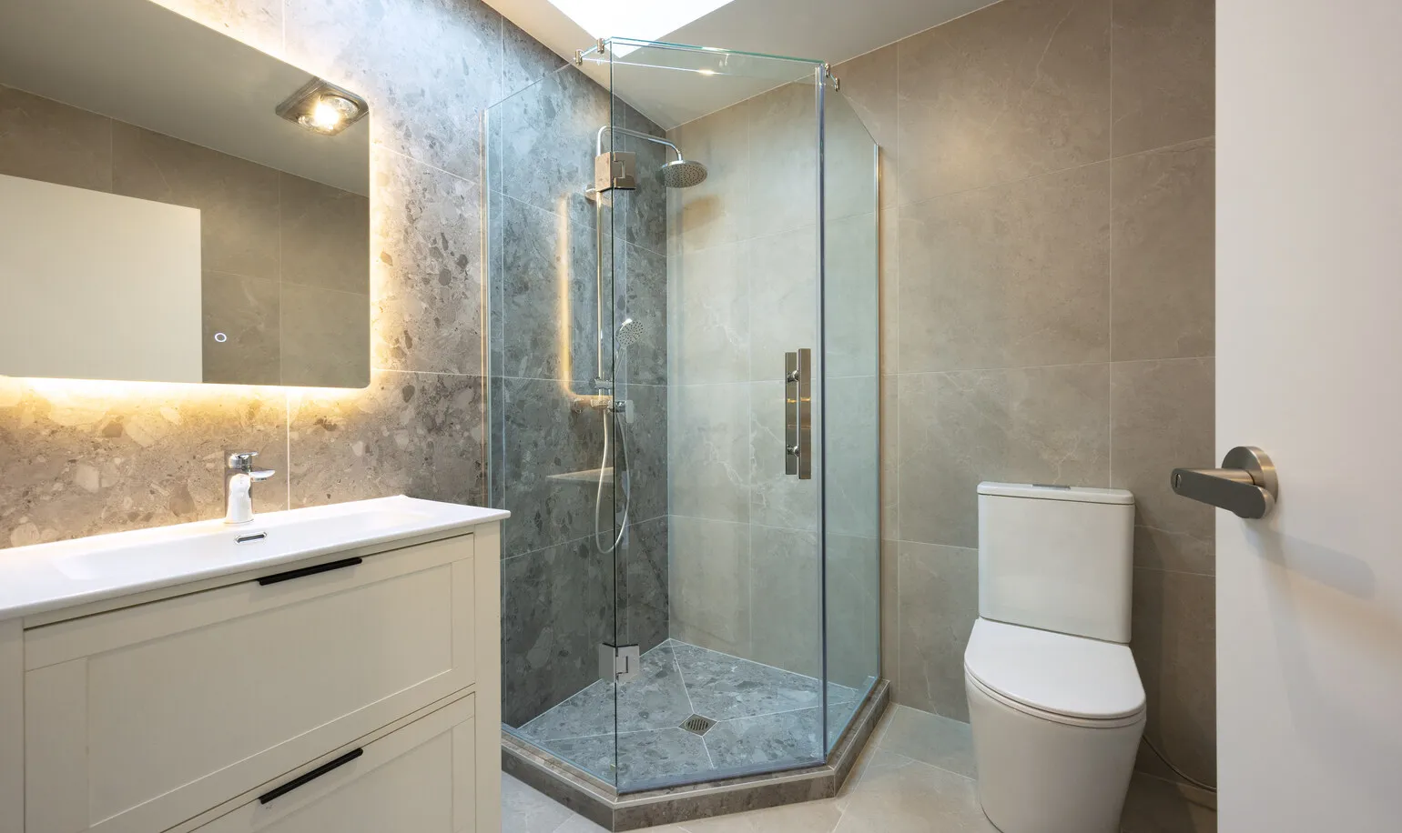 Ensuite in an Eden Group home at 12-14 Taupo Street, Green Bay.