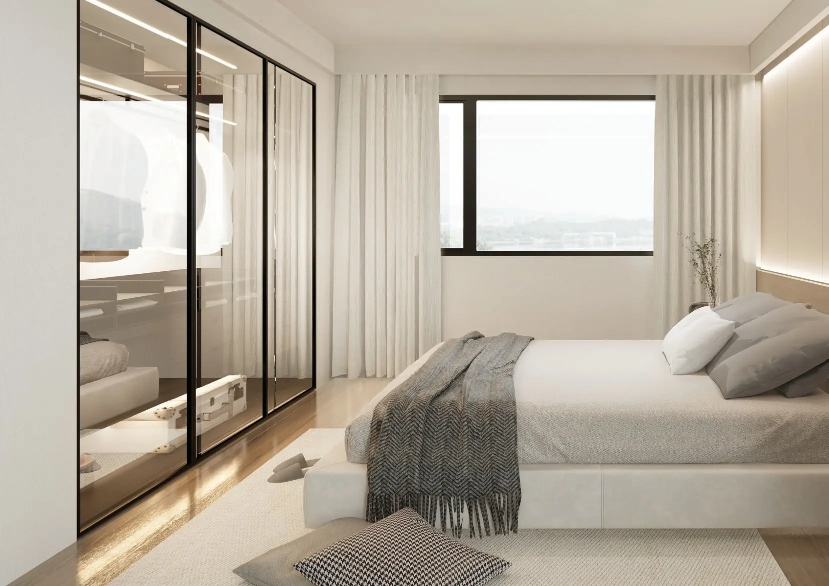 Bedroom in an Eden Group home at 9 Kesteven Avenue, Glendowie.