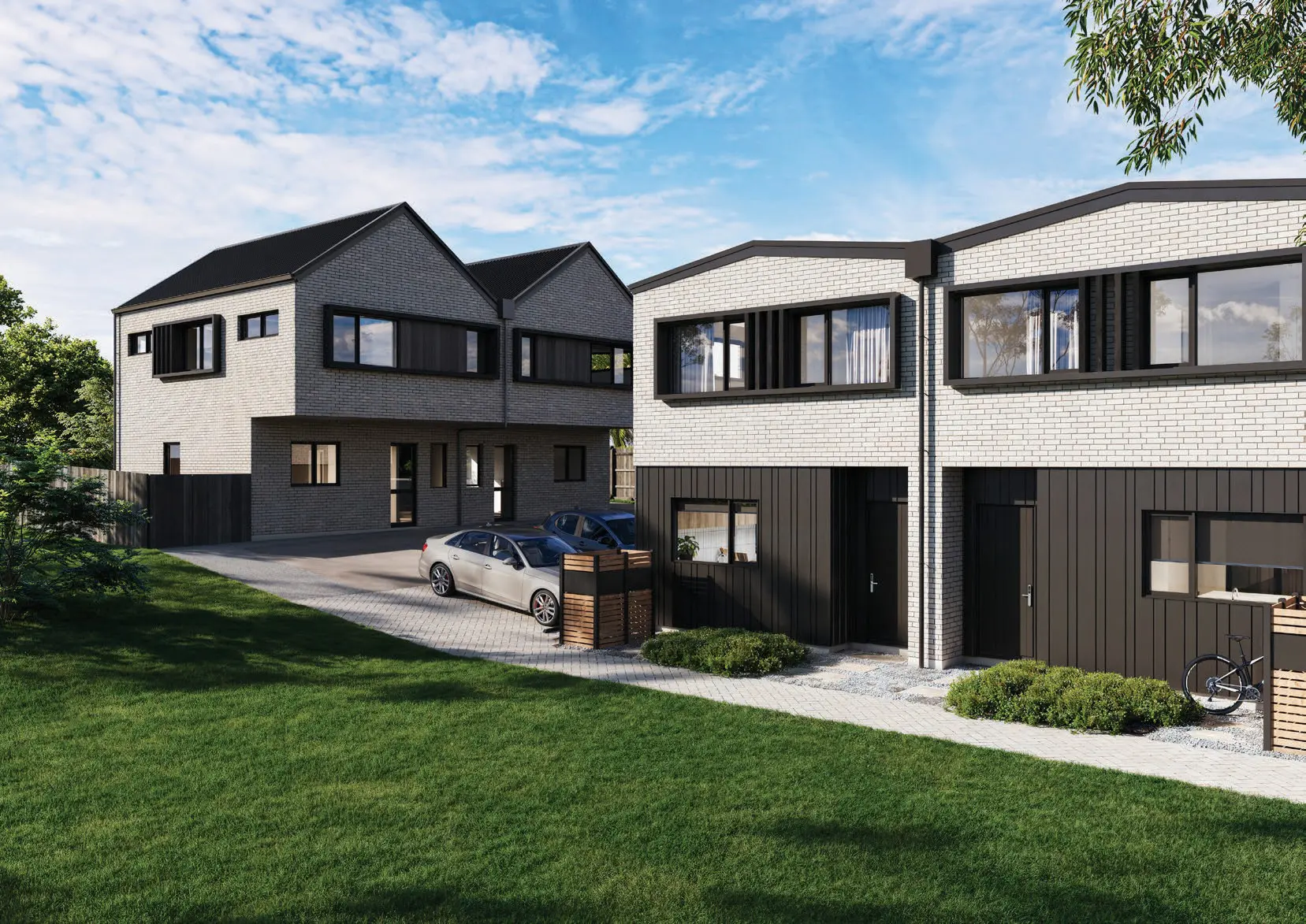 Street view of the Eden Group townhouses at 9 Kesteven Avenue, Glendowie.
