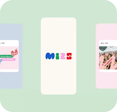 Social media slider animatie Mies