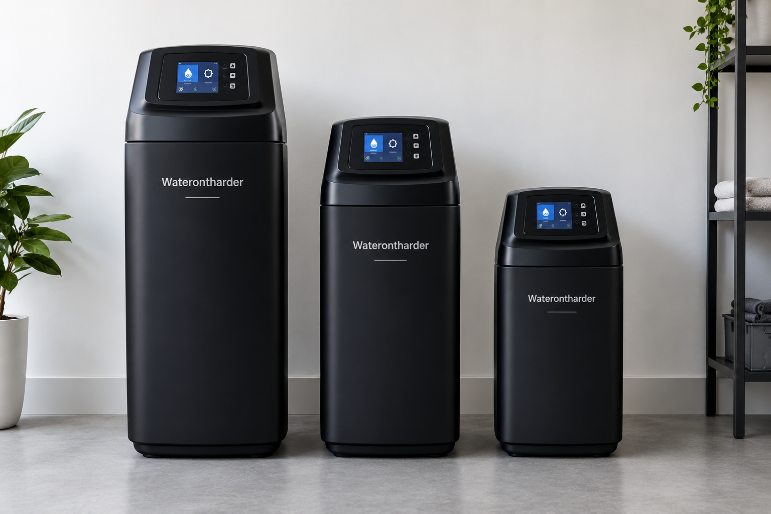 Waterontharders in verschillende technische maten