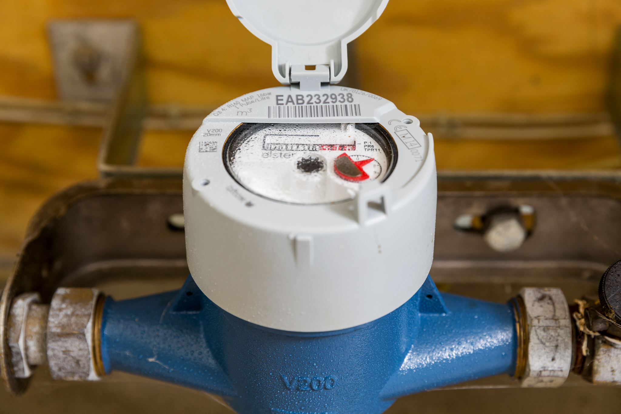 Watermeter waarmee werkelijk huishoudelijk waterverbruik kan worden gecontroleerd