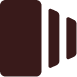 Three vertical, progressively smaller dark brown bars forming a stylized growth or development icon.