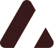 Abstract geometric logo with two dark brown triangular shapes positioned at an angle.