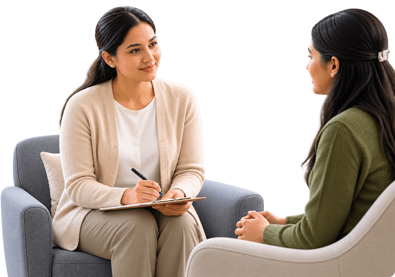Mental health professionals in conversation