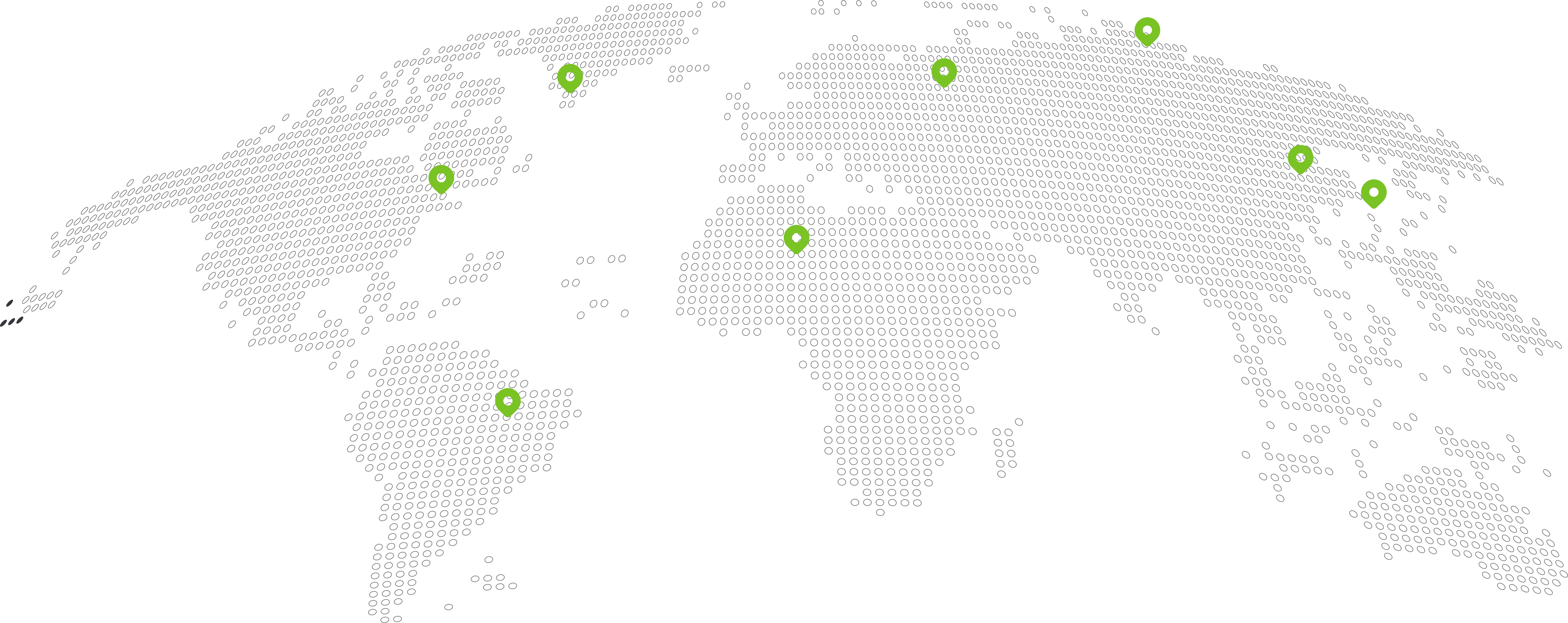World map with highlighted locations