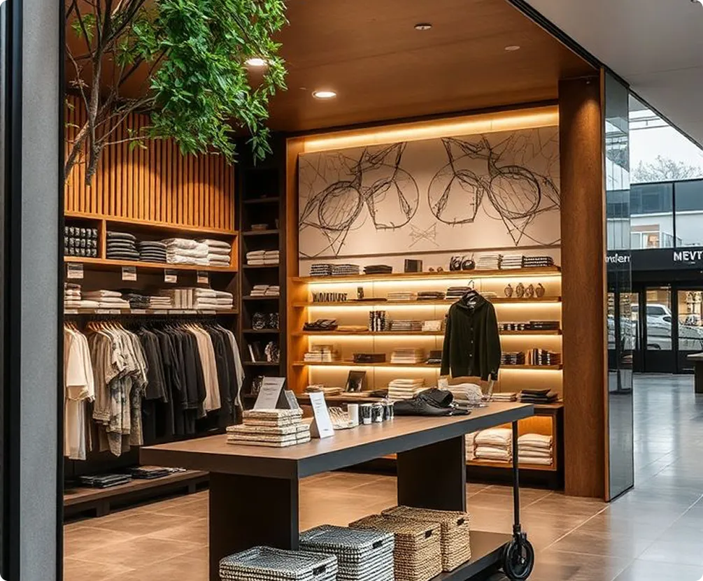 Retail clothing store interior