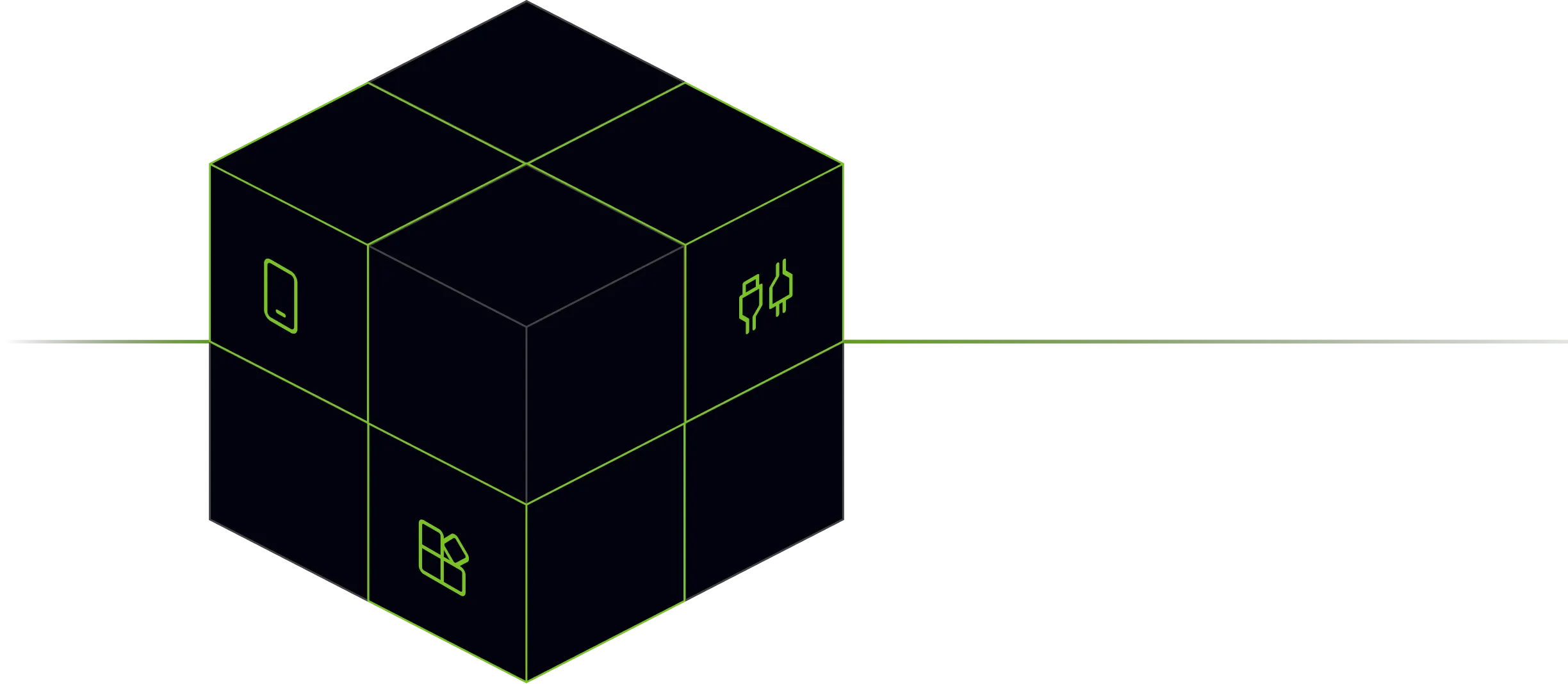 Illustration of a Juvo box with device, connectivity and app icons