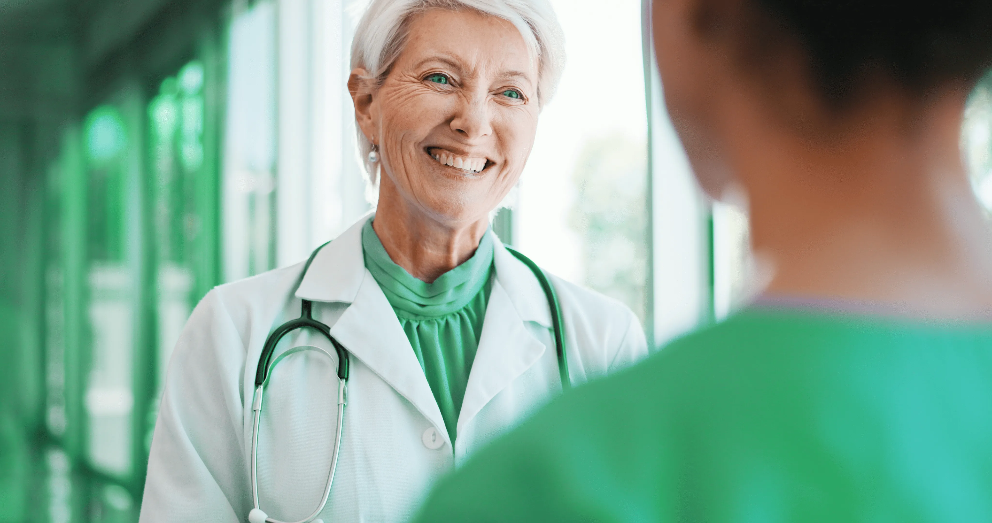 cardiologist smiling at client