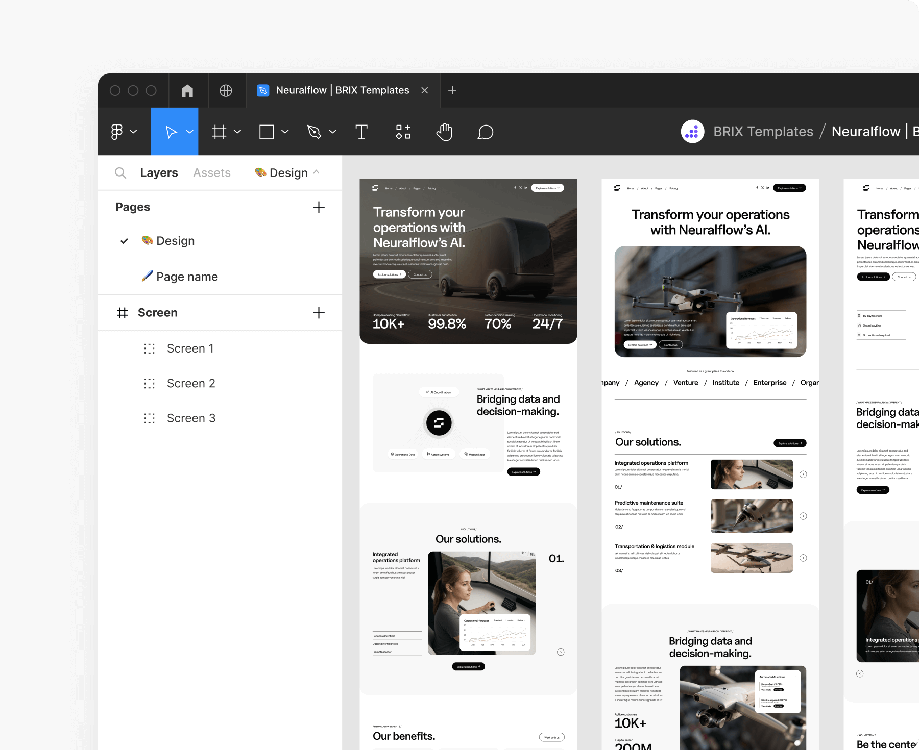 Neuralflow - Figma File Included - AI Solutions Webflow Template | BRIX Template