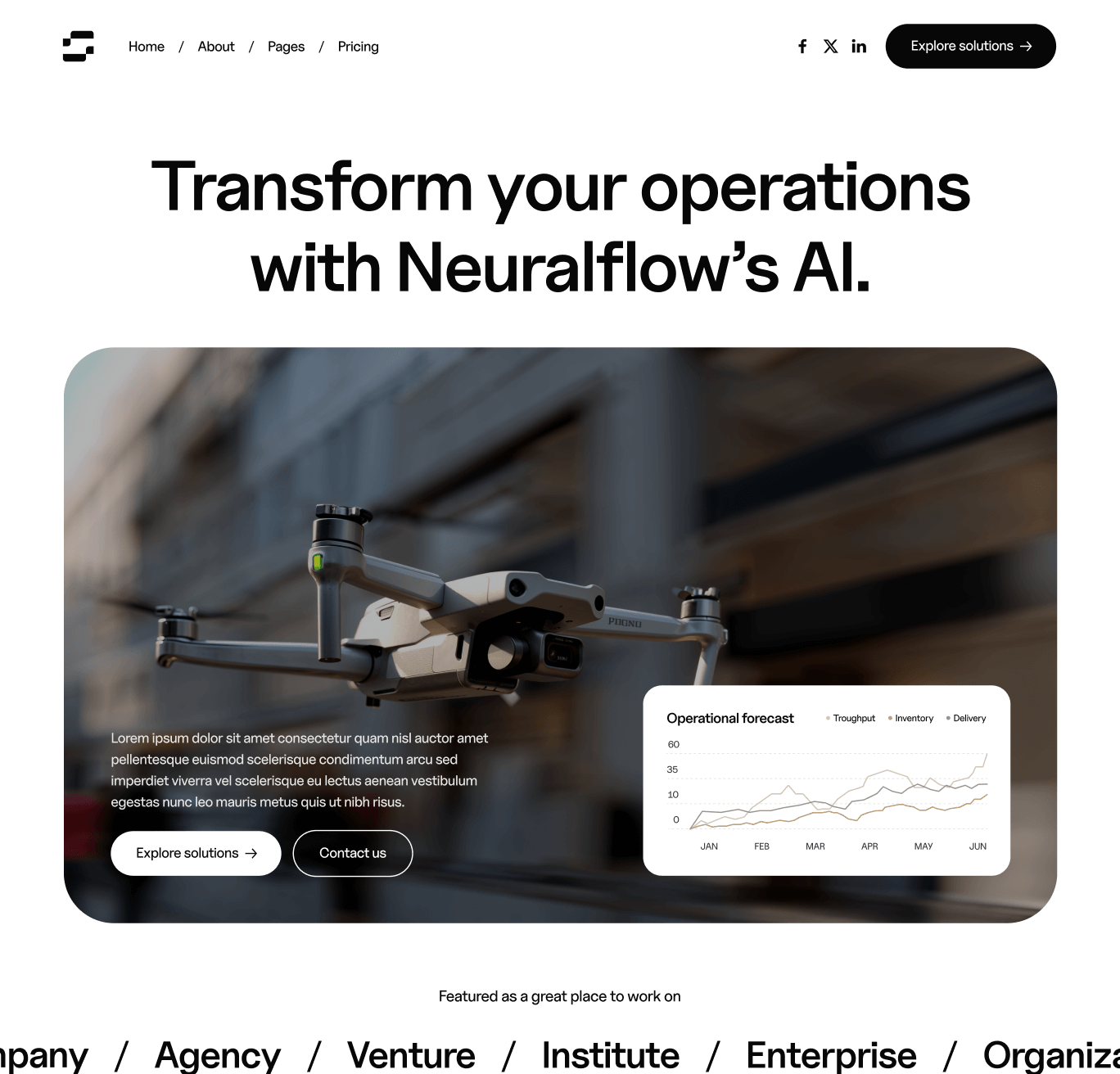 Neuralflow - Home V2 Hero Page - AI Solutions Webflow Template | BRIX Template