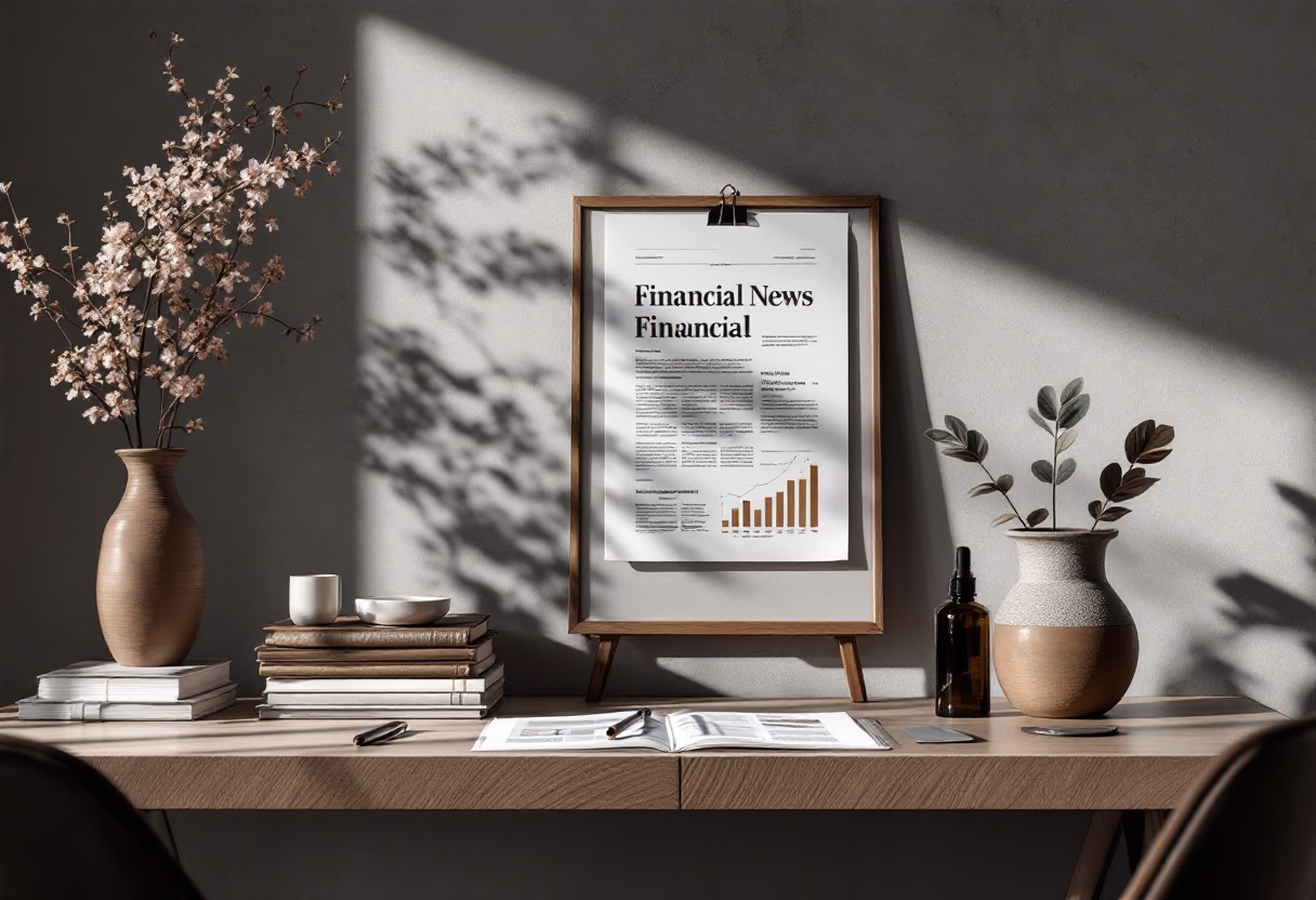 image depicting a financial advisor's refined workspace
