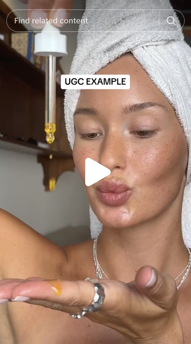 AI-generated UGC video creation process