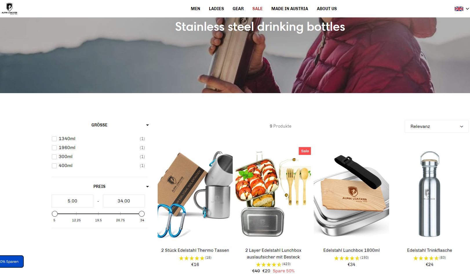 Alpin Loacker: sale bundles shown next to pricier sets