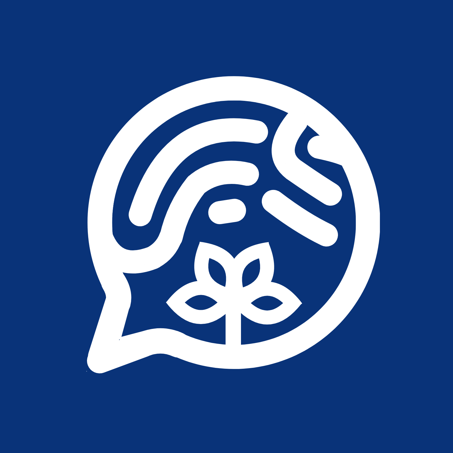AgriTrace KIRA icon, a chat bubble with a sprouting leaf symbol