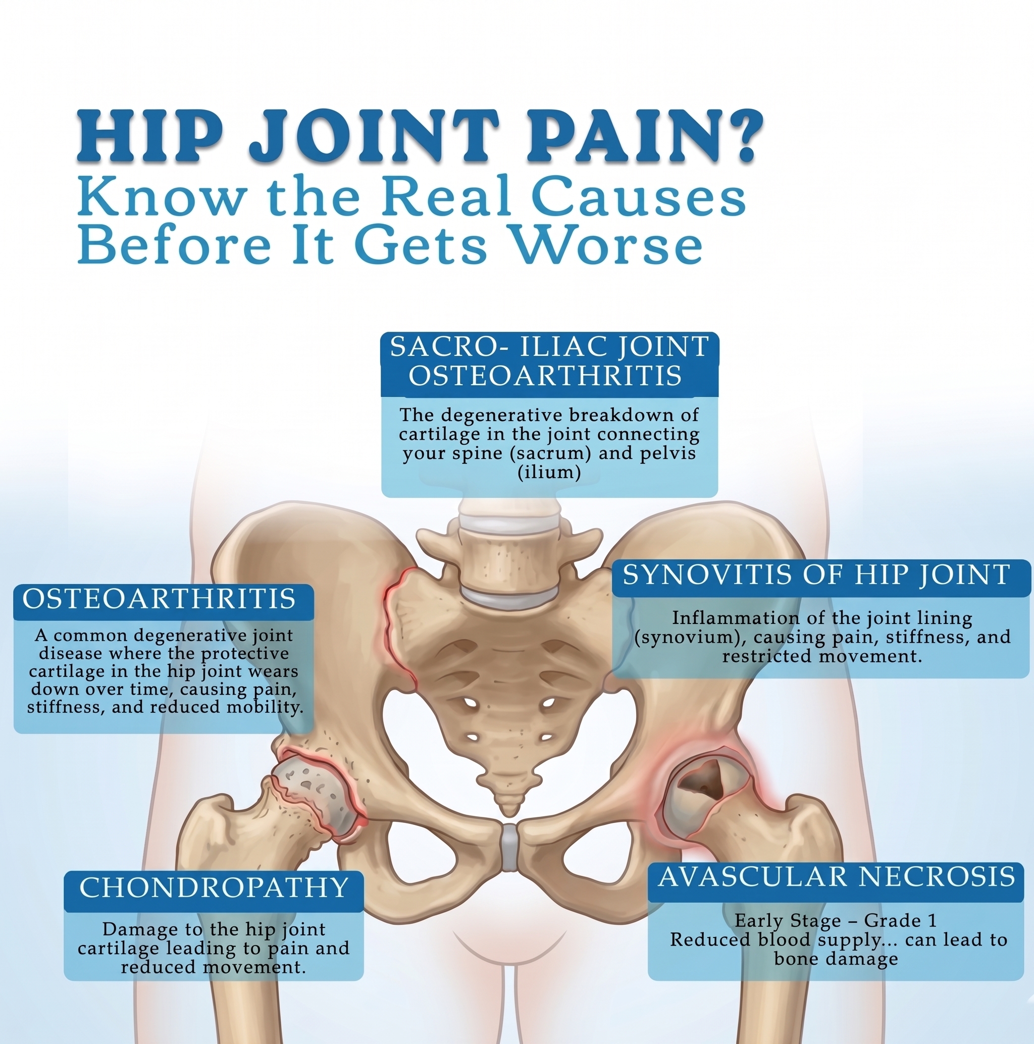 Hip movement and diagnostic assessment — Meridian, ID clinic