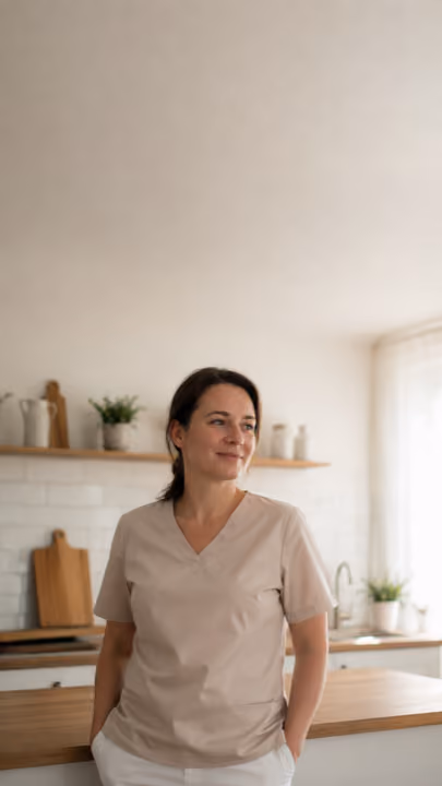 Kristína H., Betreuungskraft aus der Ukraine, in einer Wohnküche
