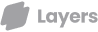 Icon of three stacked layers representing layers concept.