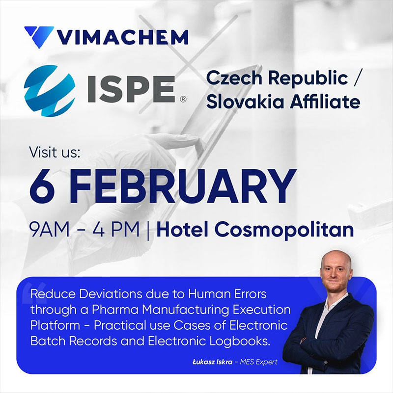 Join Vimachem in the upcoming ISPE Slovakia event on February 6th.