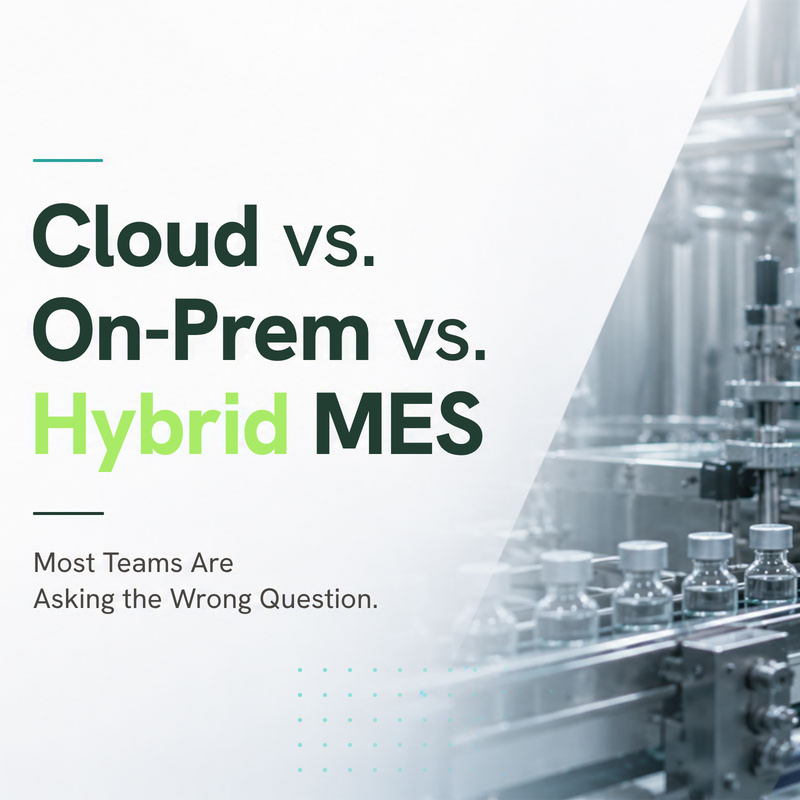 Cloud vs. On-Prem vs. Hybrid MES: Most Teams Are Asking the Wrong Question