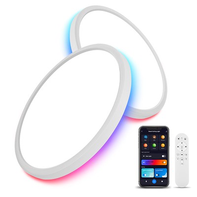 12" WiFi Smart RGB LED Flush Mount Ceiling Light