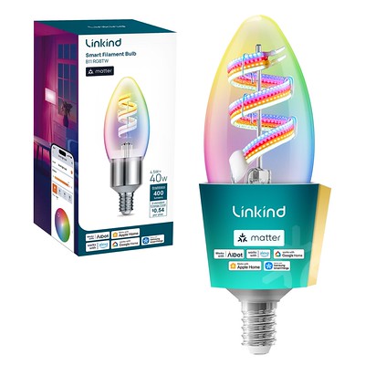 Matter Smart E12 Chandelier Bulbs, 8-Pack