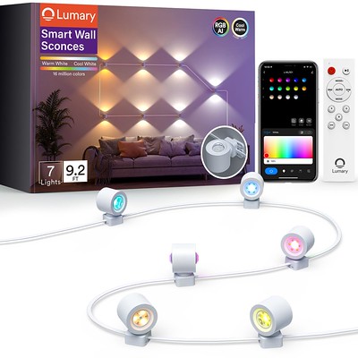 Smart RGBAI Wall Sconces, 14 LEDs