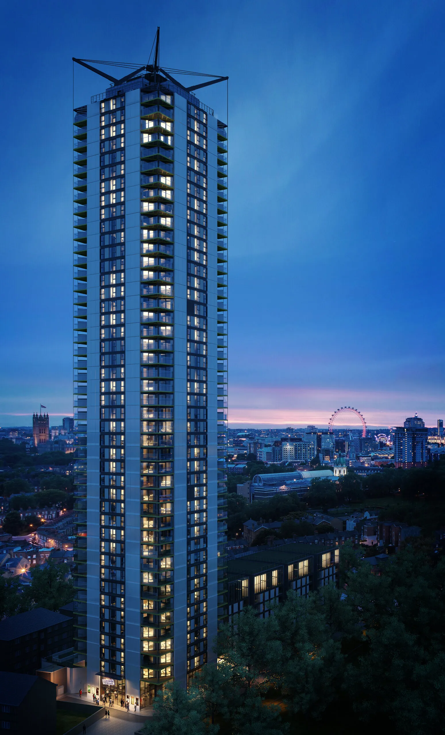 Aerial view of a Realstar residential property