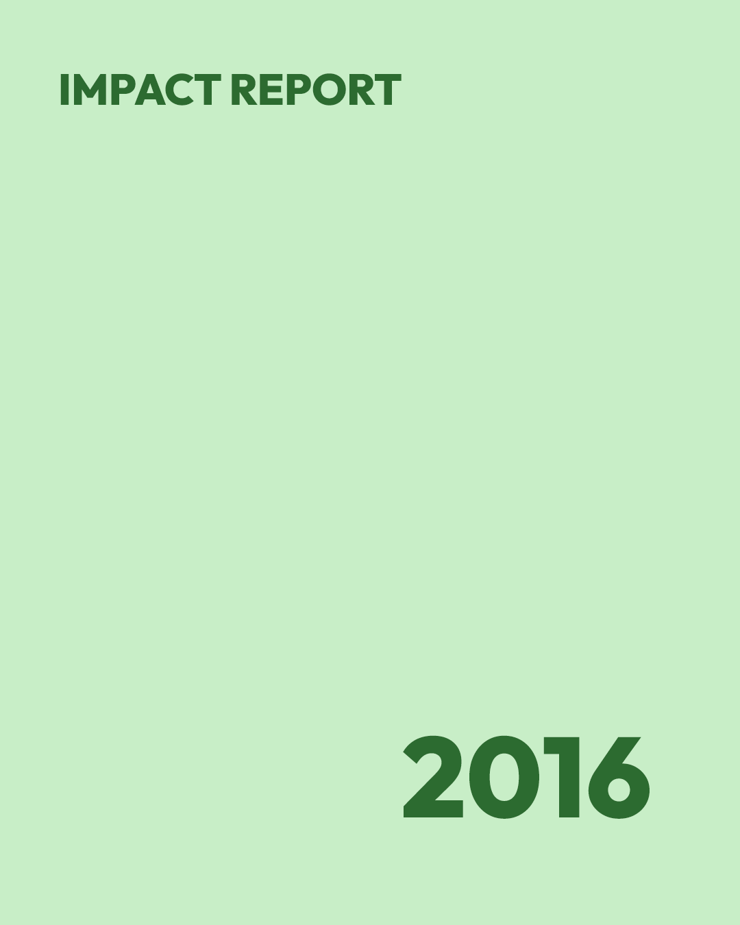 light green cover image background for 2016 impact report