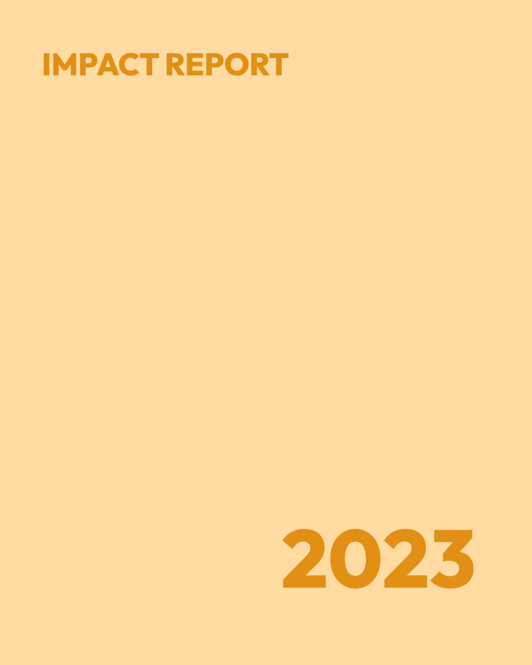 Light gold cover image for 2023 impact report