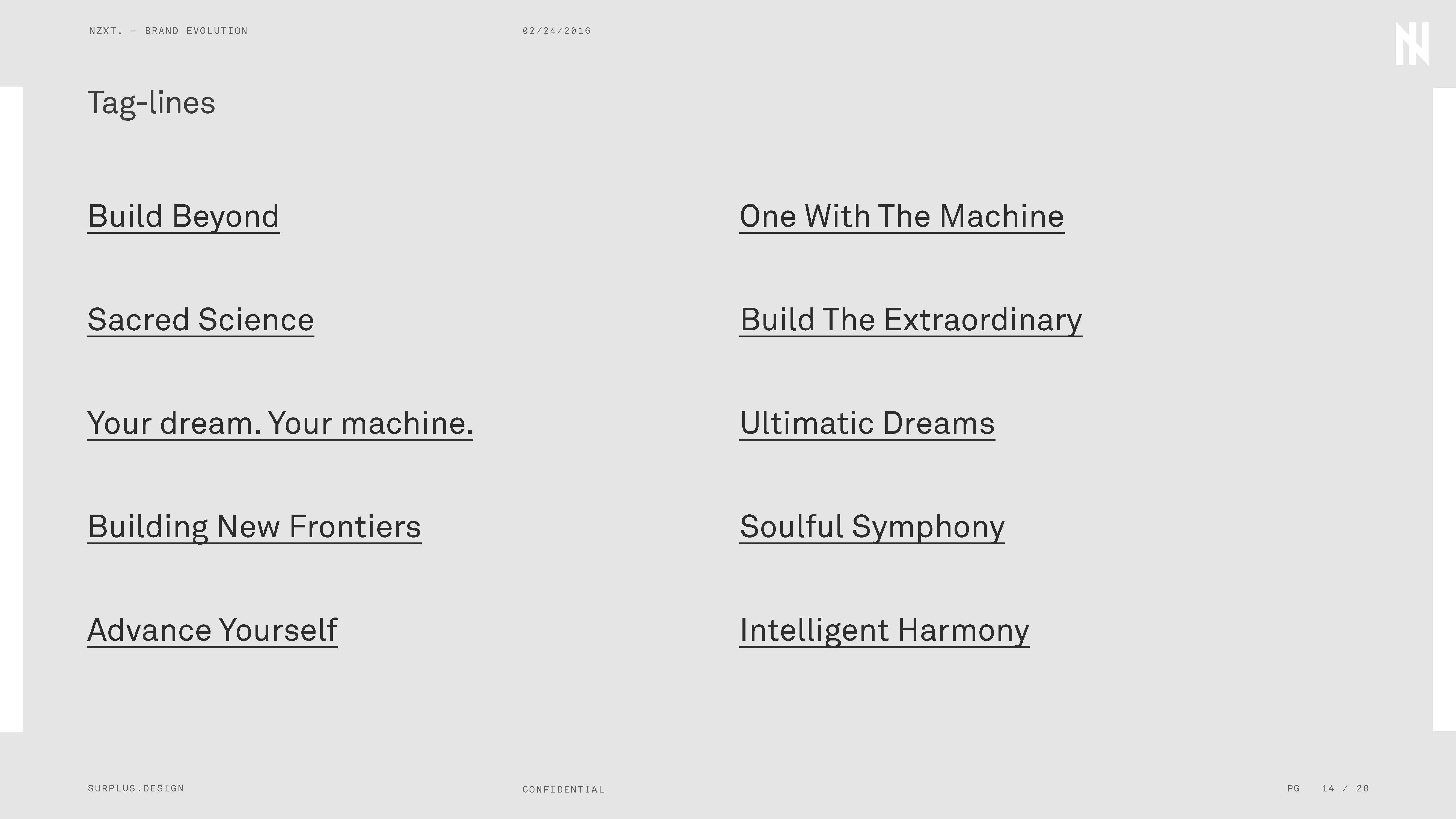 NZXT Tagline Explorations