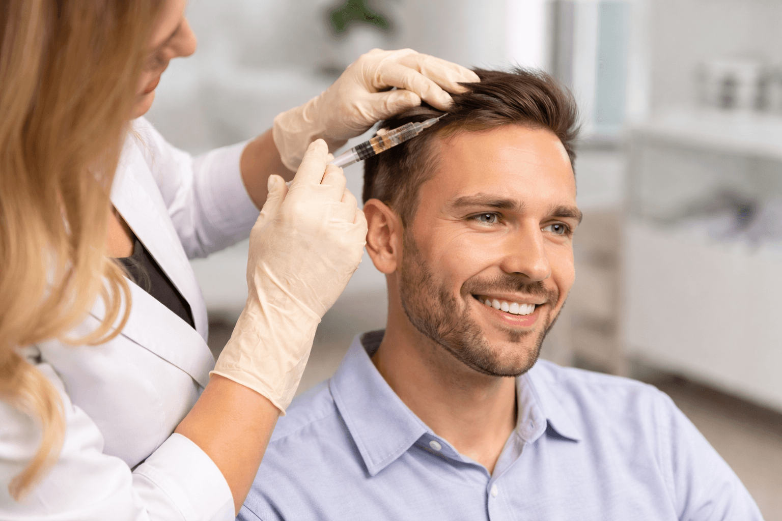 PRP hair replacement treatment for natural hair restoration in Connecticut