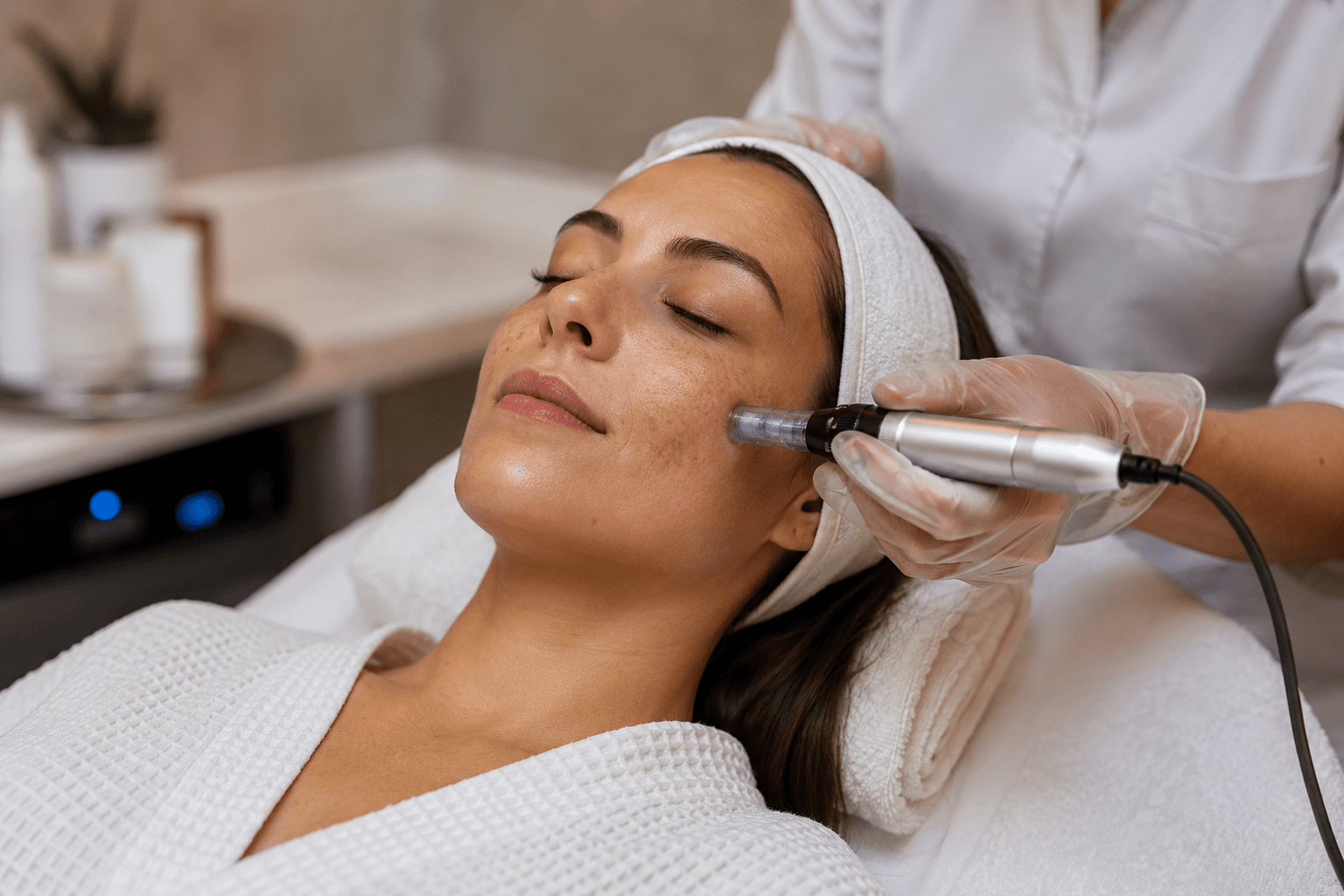 RF microneedling treatment for melasma at a medspa in Old Lyme, Connecticut