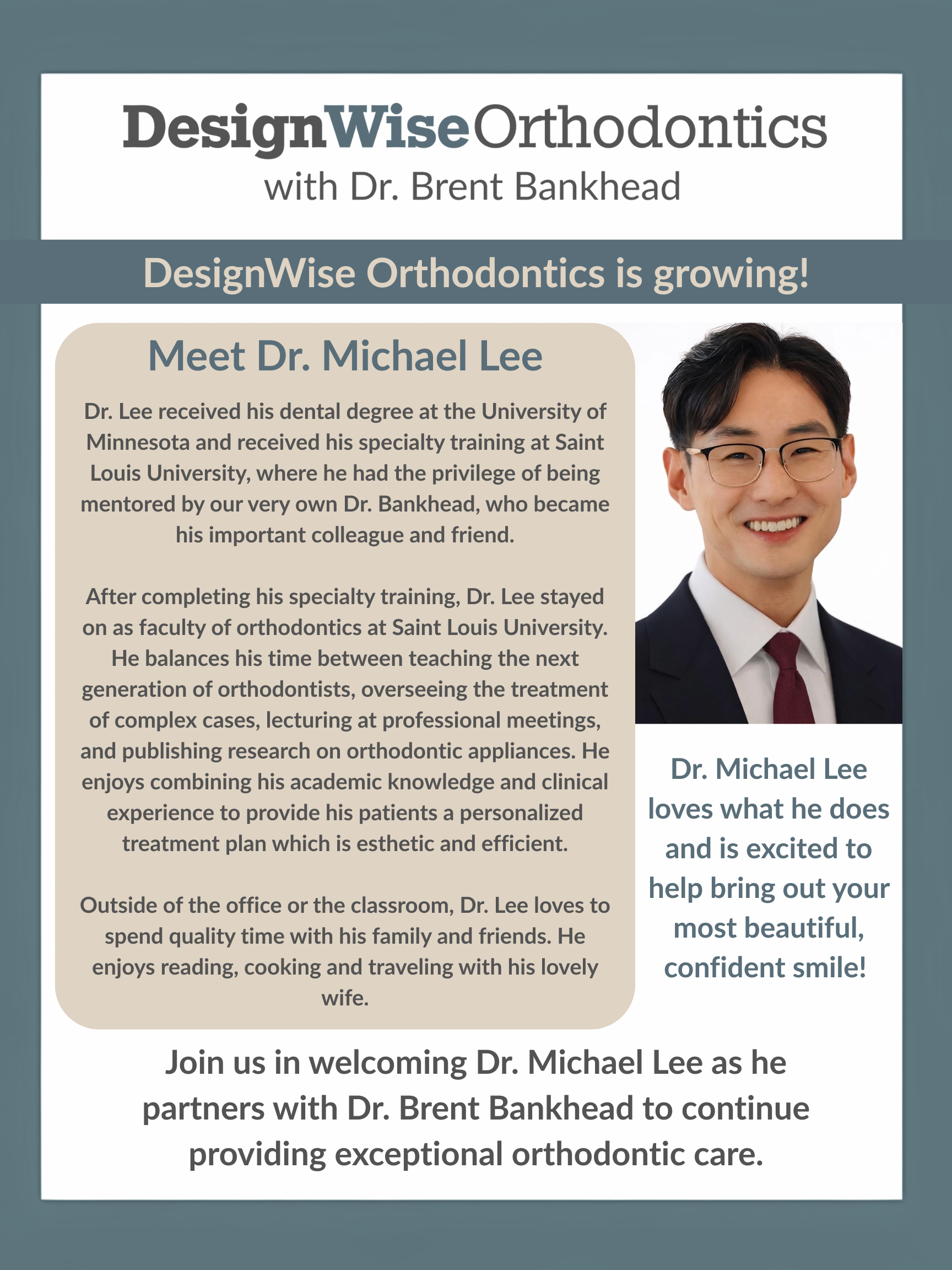 Dr. Michael Lee, DesignWise Orthodontics
