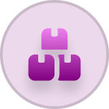 Stacked boxes icon