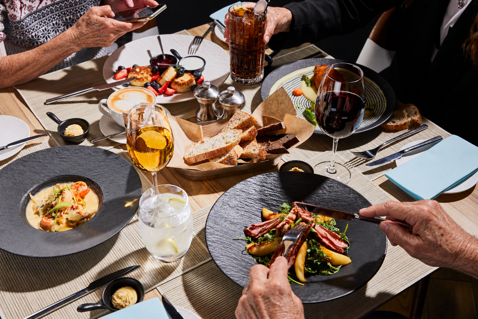 Dining out stock image