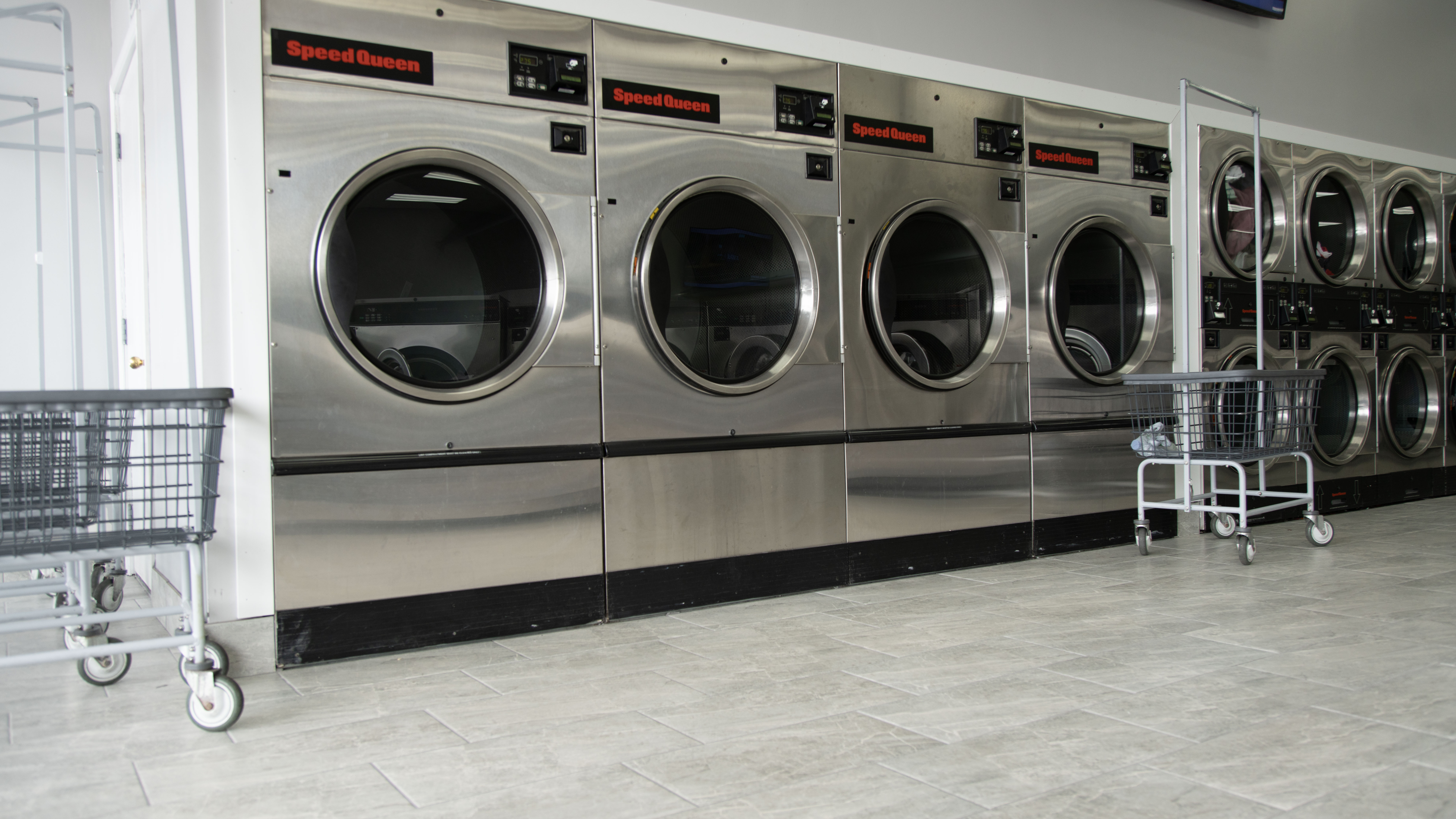 Large-capacity dryers at Lafayette Laundromat