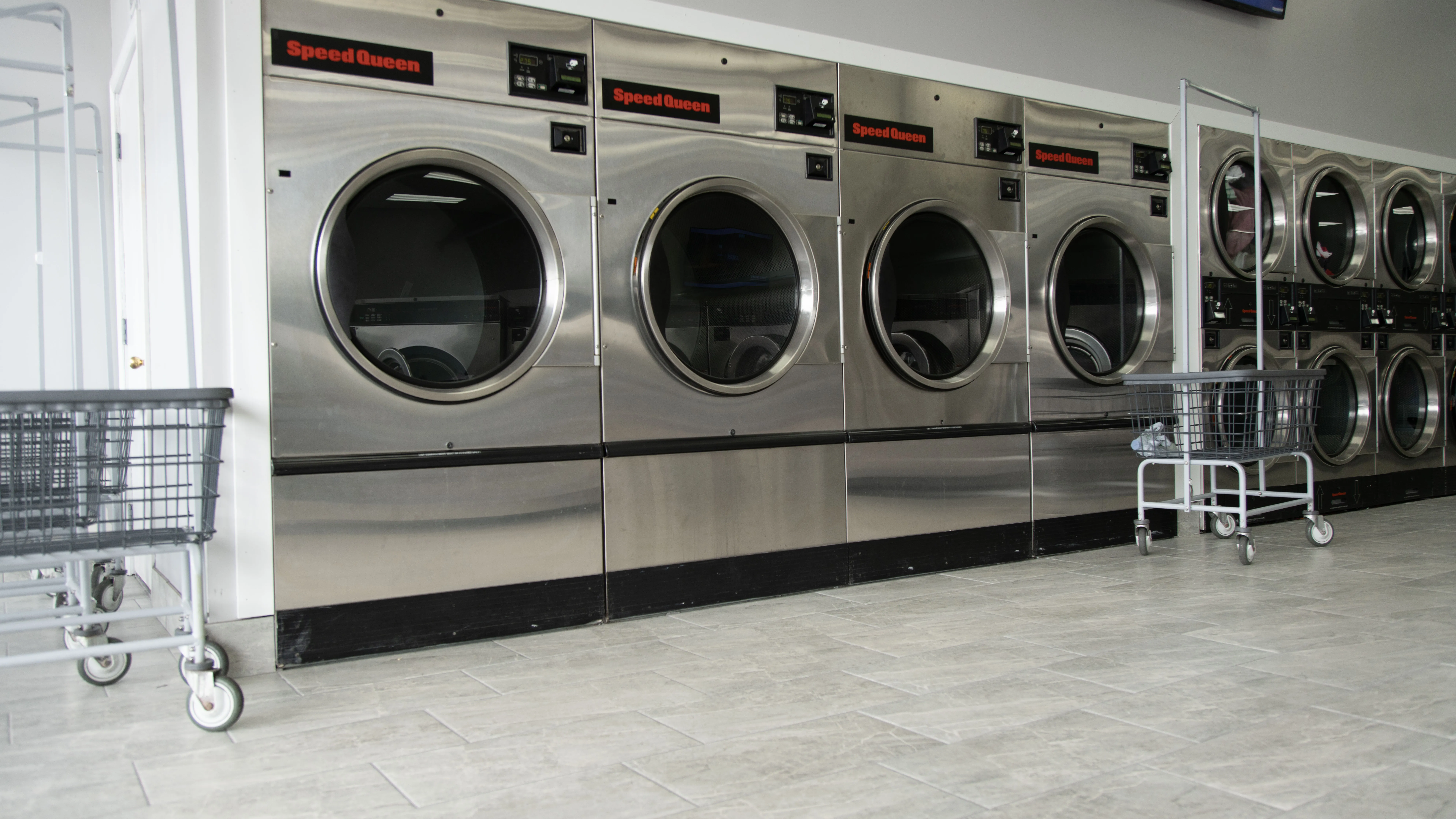 Large-capacity dryers at Lafayette Laundromat