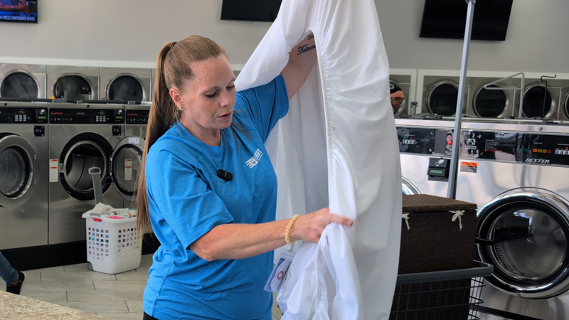 Folding a Fitted Sheet