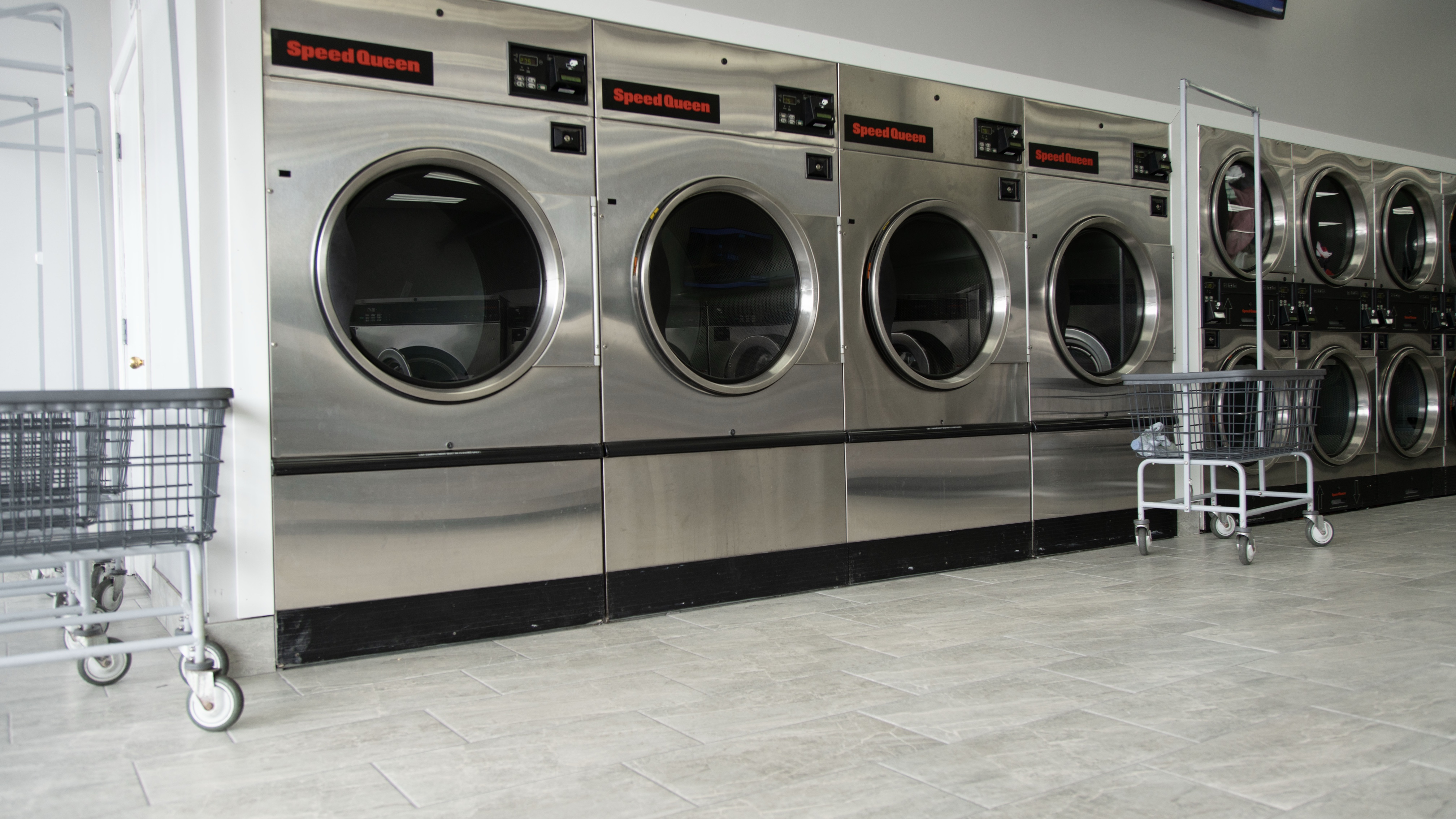 Large-capacity dryers at Lafayette Laundromat